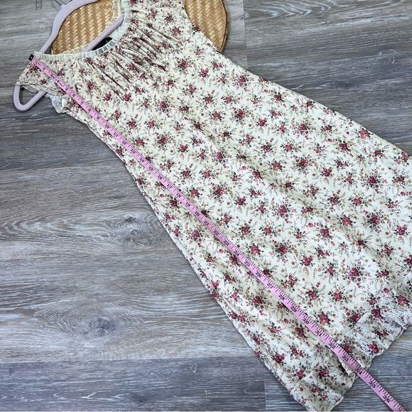 Vintage Y2K dainty floral cottagecore mini dress‎ ruffle women’s size XS - Picture 4 of 5